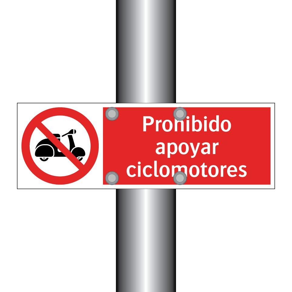 Prohibido apoyar ciclomotores