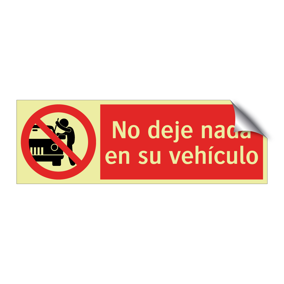 No deje nada en su vehículo