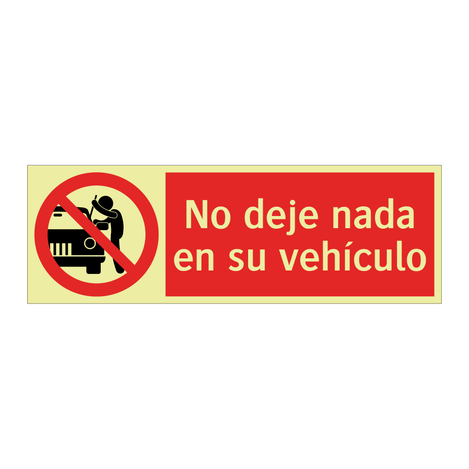 No deje nada en su vehículo
