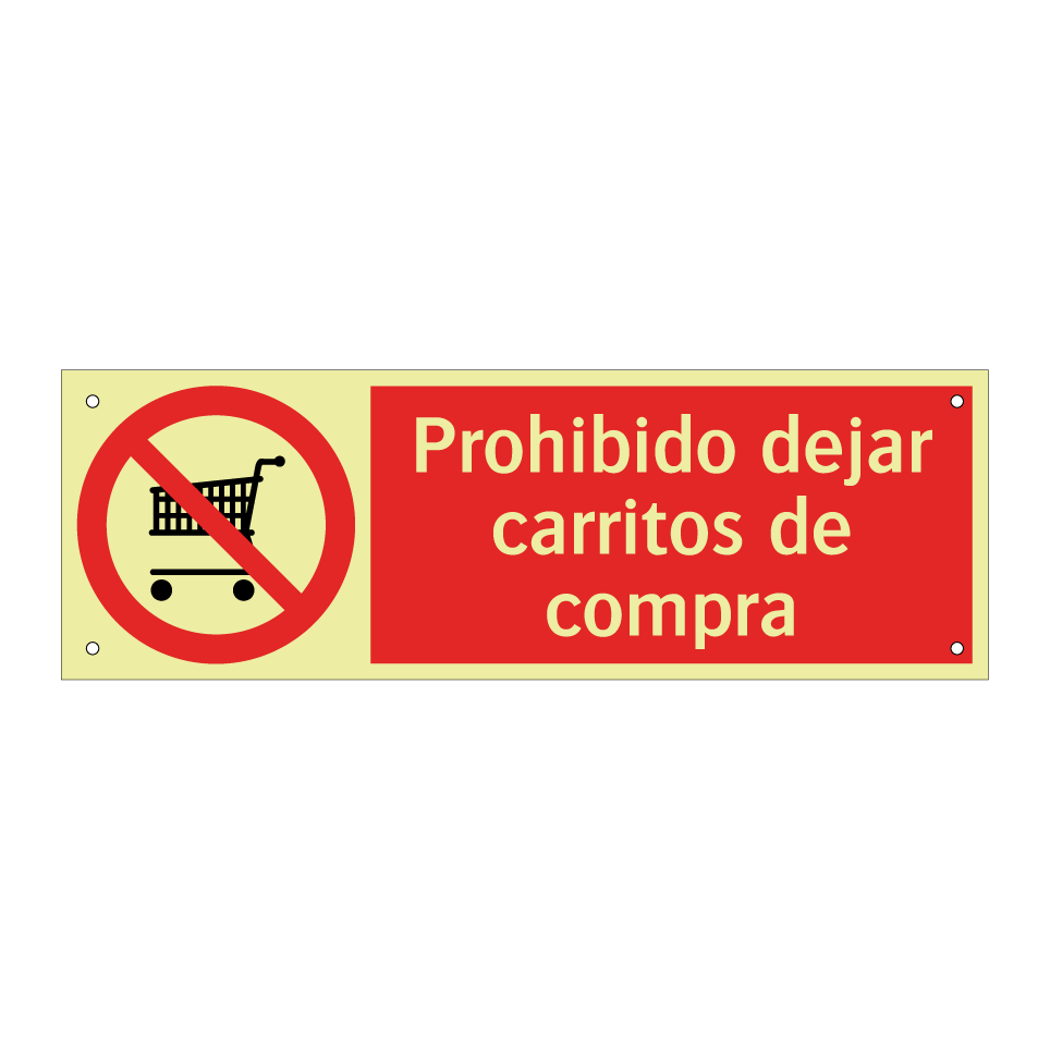 Prohibido dejar carritos de compra