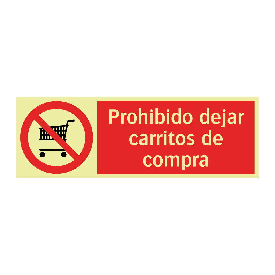Prohibido dejar carritos de compra