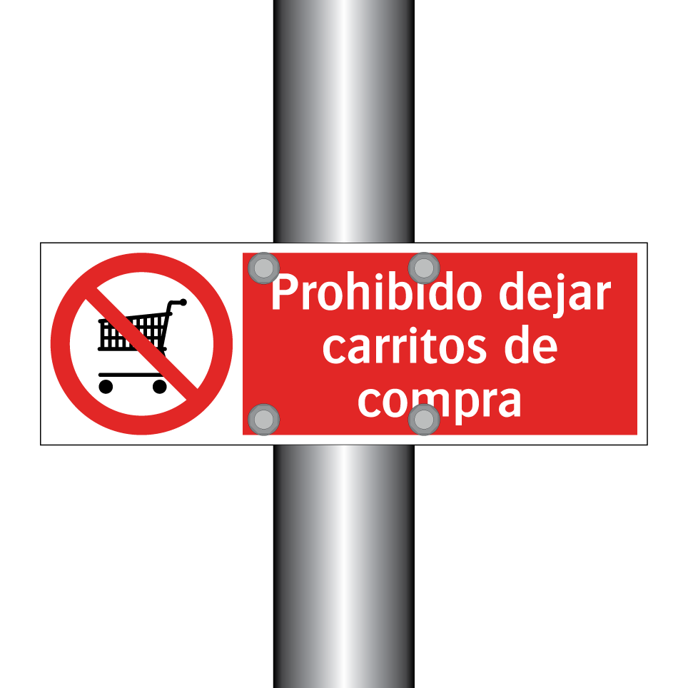 Prohibido dejar carritos de compra