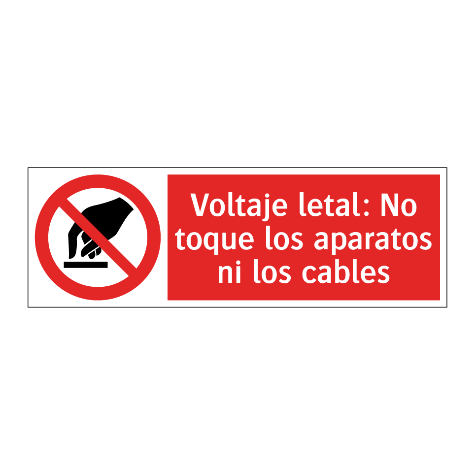 Voltaje letal: No toque los aparatos ni los cables