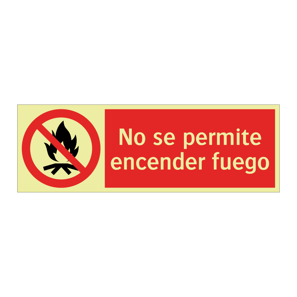 No se permite encender fuego