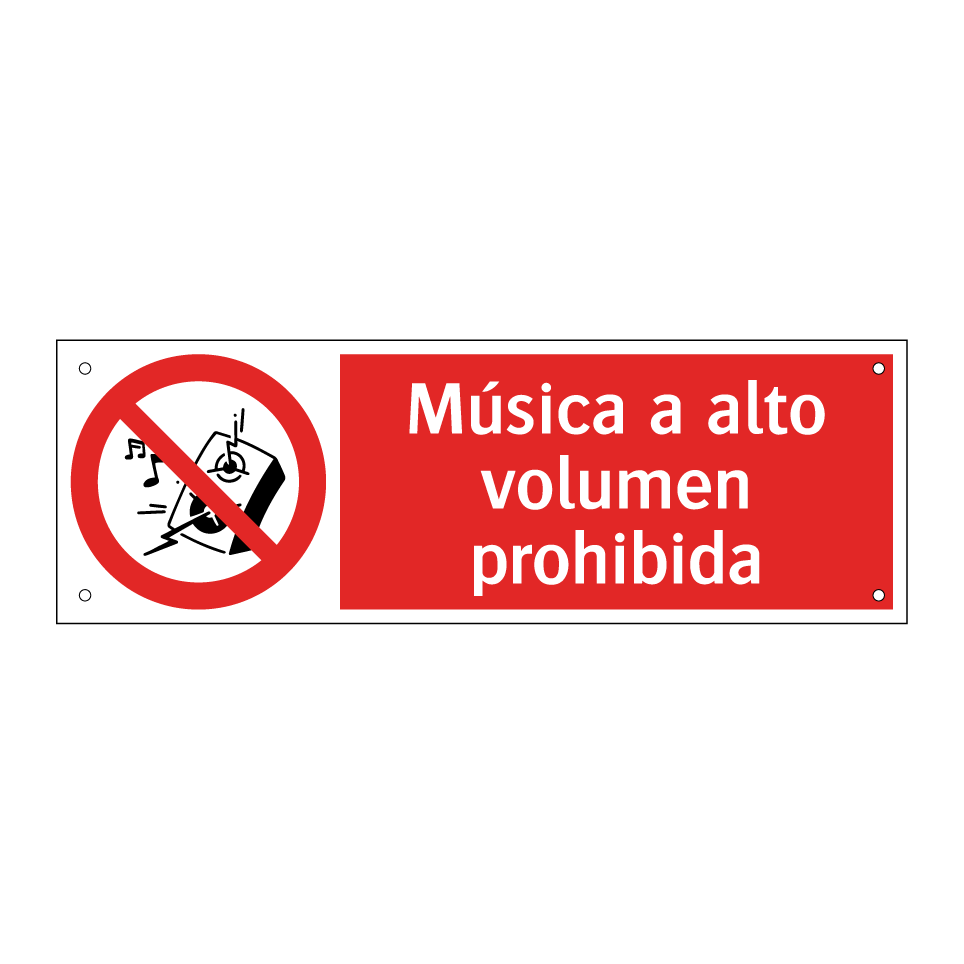 Música a alto volumen prohibida