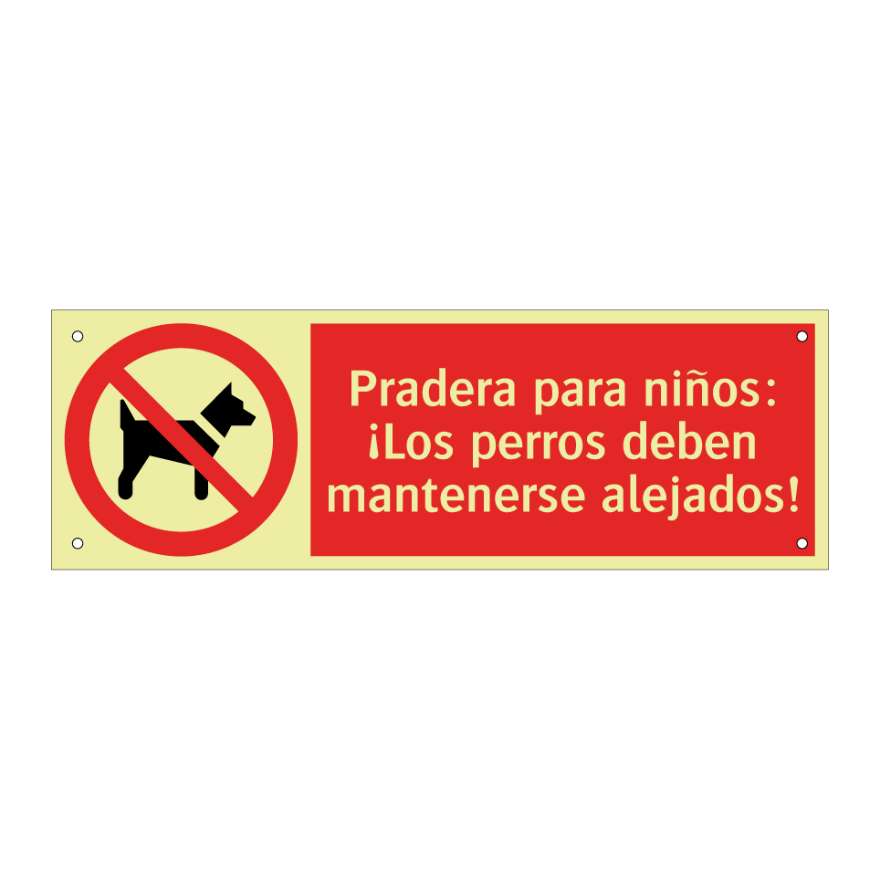Pradera para niños: ¡Los perros deben mantenerse alejados!