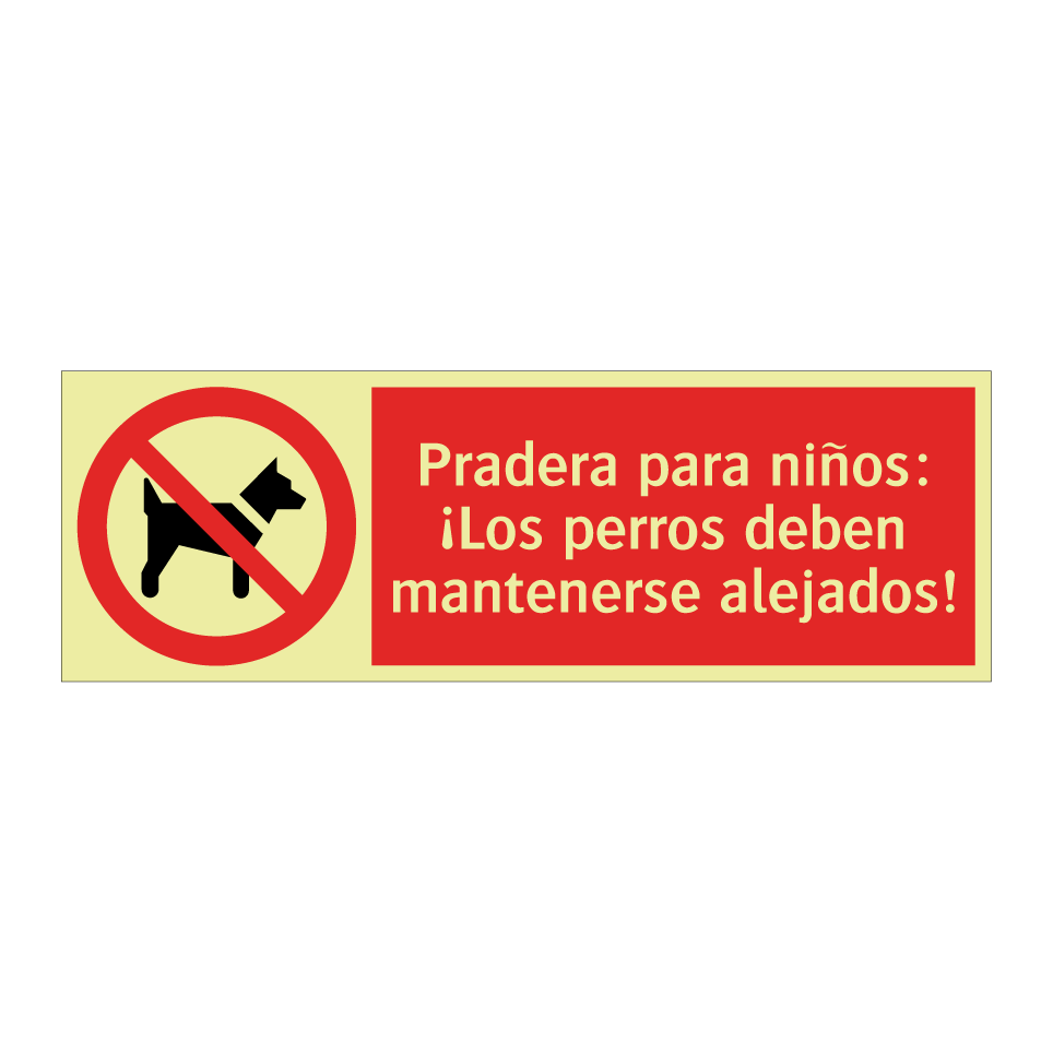 Pradera para niños: ¡Los perros deben mantenerse alejados!
