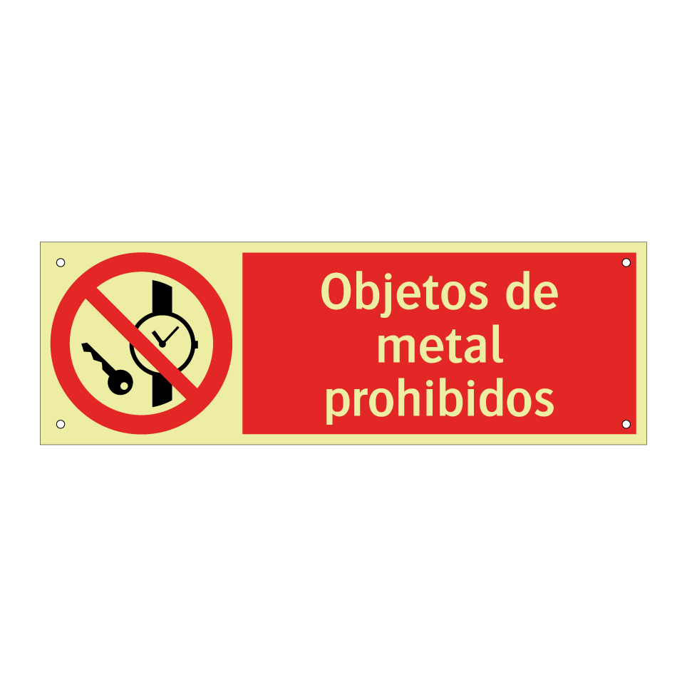 Objetos de metal prohibidos