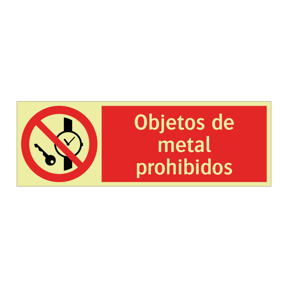 Objetos de metal prohibidos