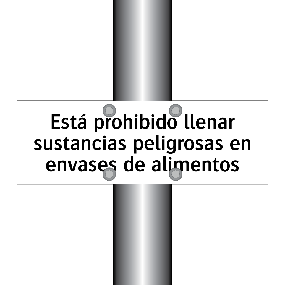 Está prohibido llenar sustancias peligrosas en envases de alimentos