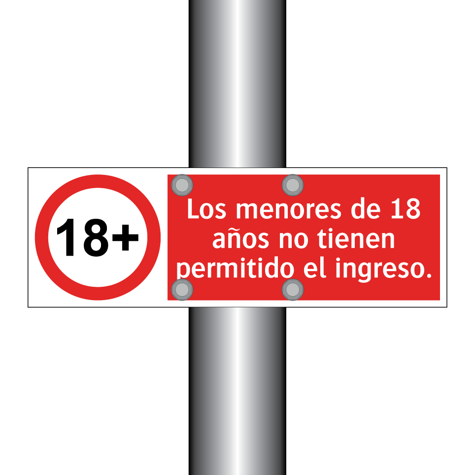 Los menores de 18 años no tienen permitido el ingreso.