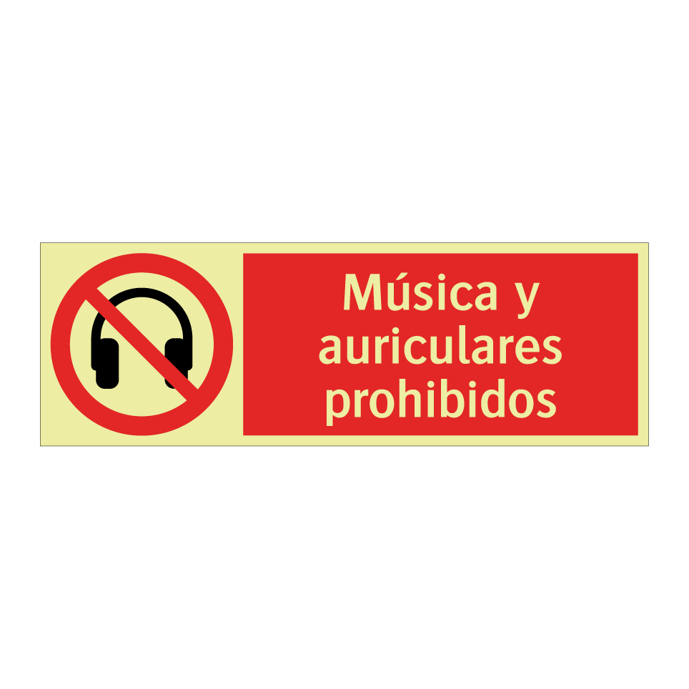 Música y auriculares prohibidos