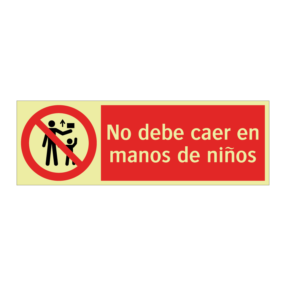No debe caer en manos de niños