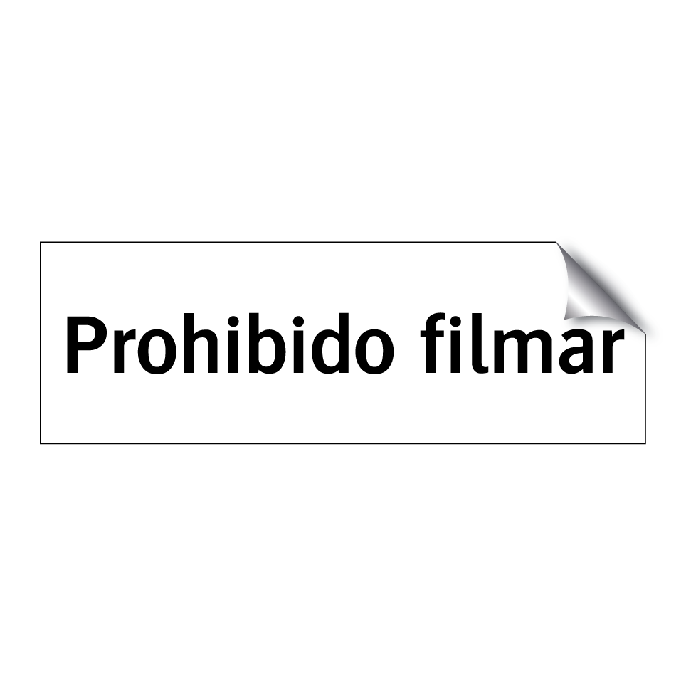 Prohibido filmar
