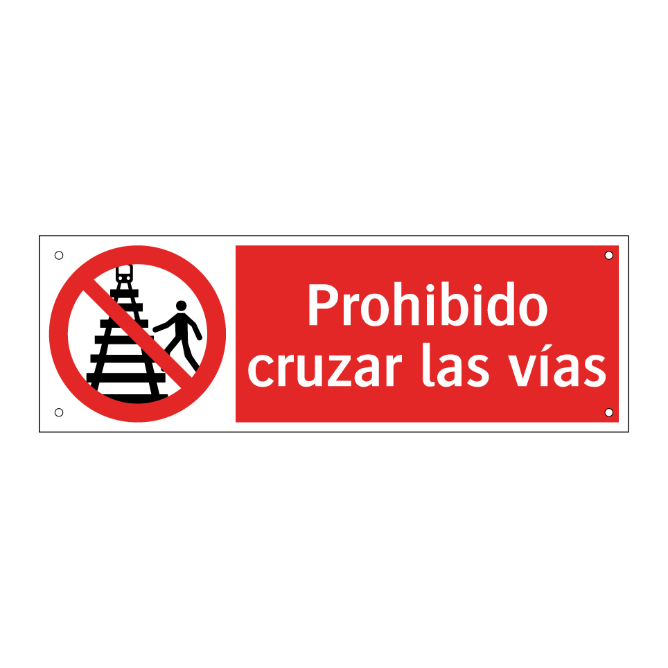 Prohibido cruzar las vías