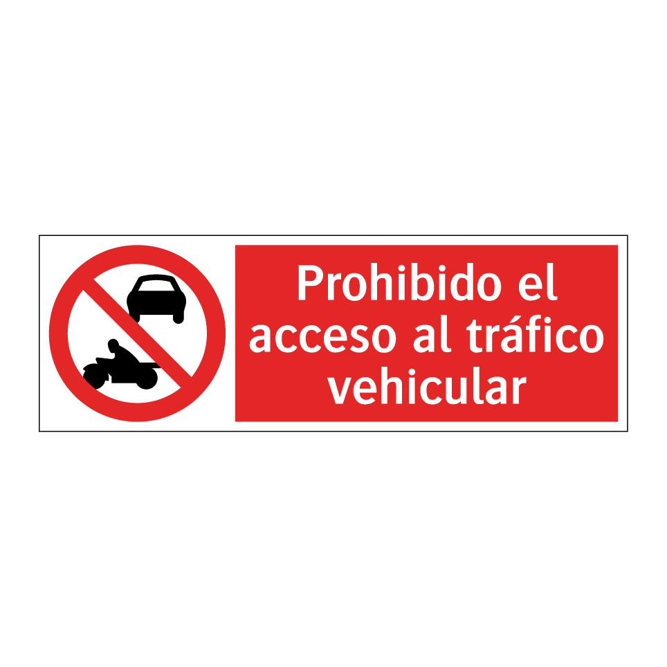 Prohibido el acceso al tráfico vehicular