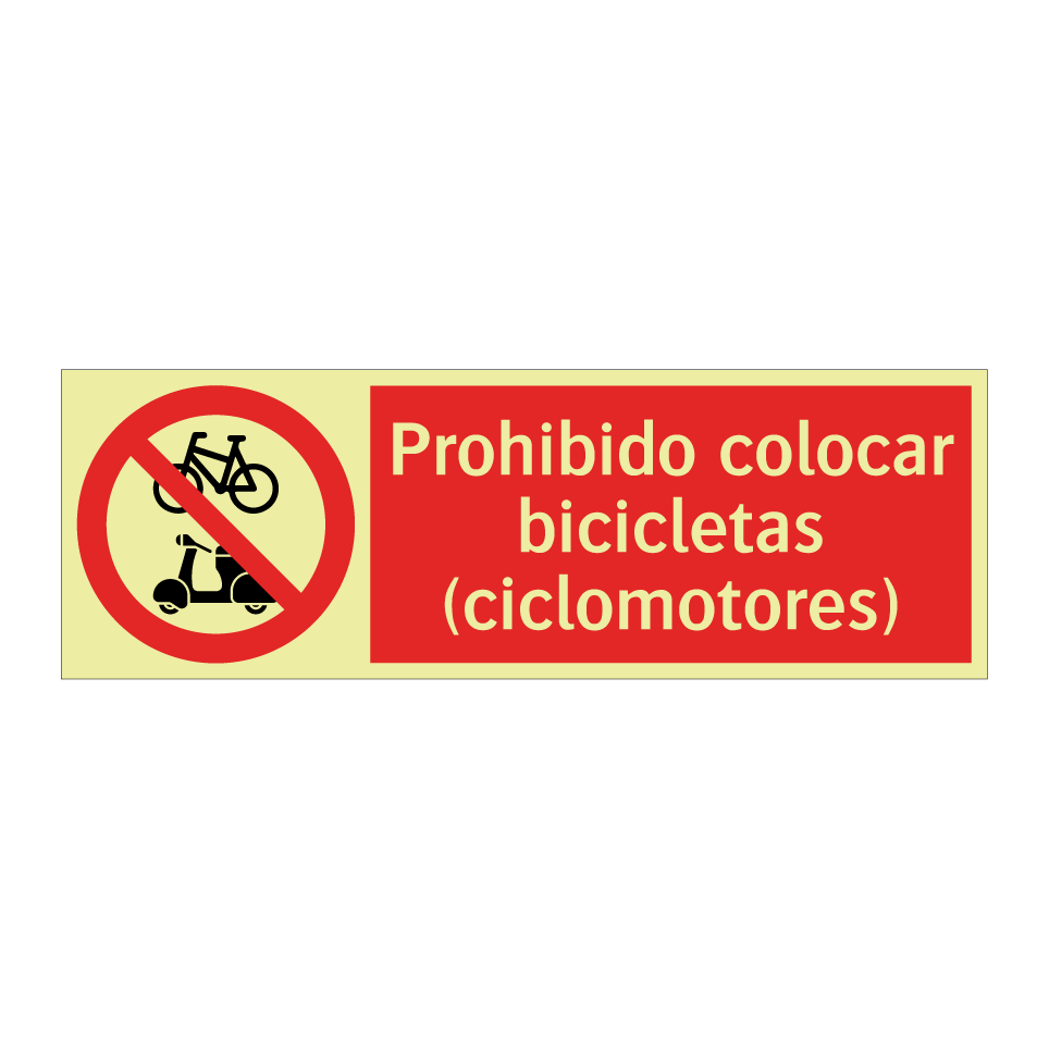 Prohibido colocar bicicletas (ciclomotores)
