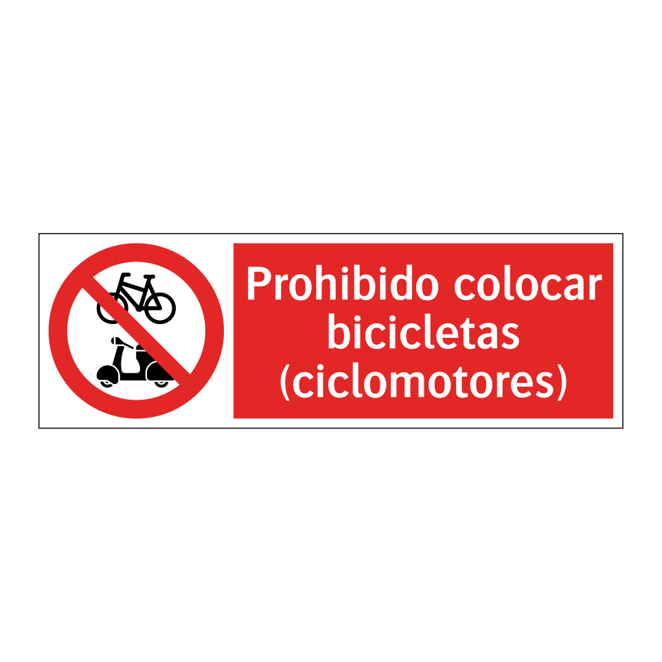 Prohibido colocar bicicletas (ciclomotores)