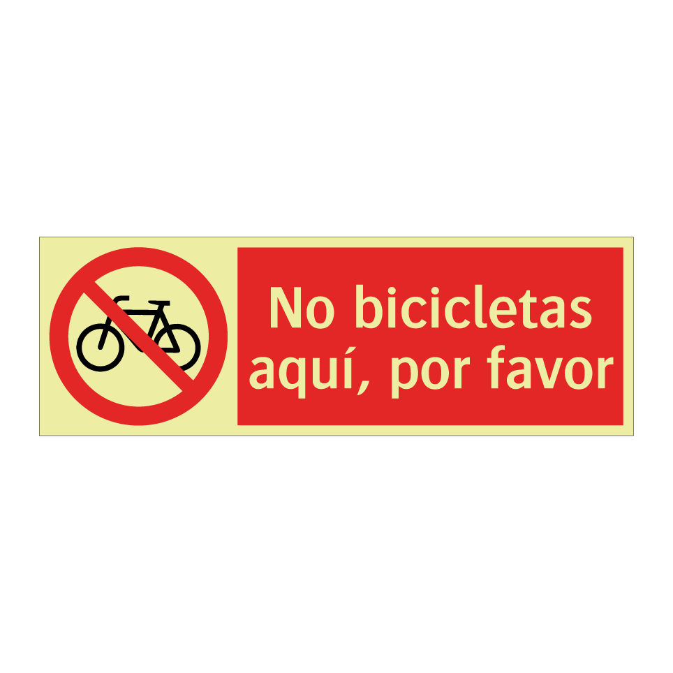 No bicicletas aquí, por favor