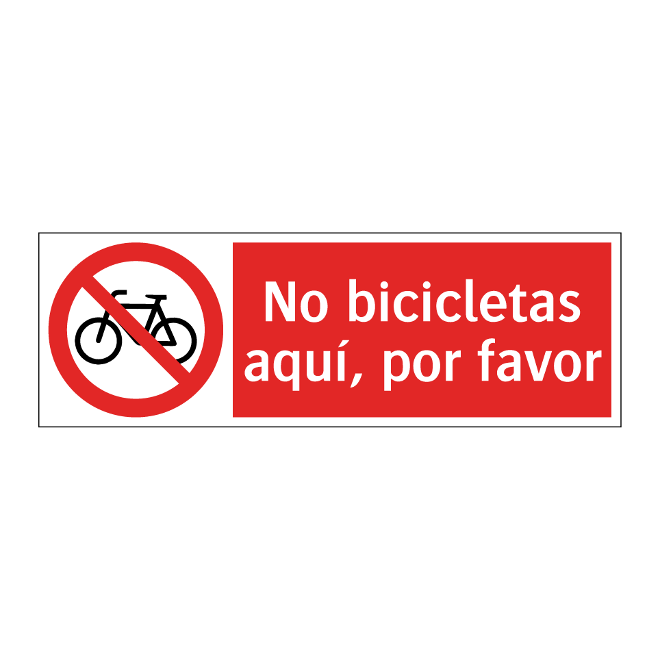No bicicletas aquí, por favor