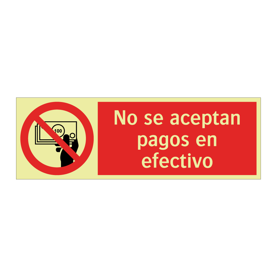 No se aceptan pagos en efectivo