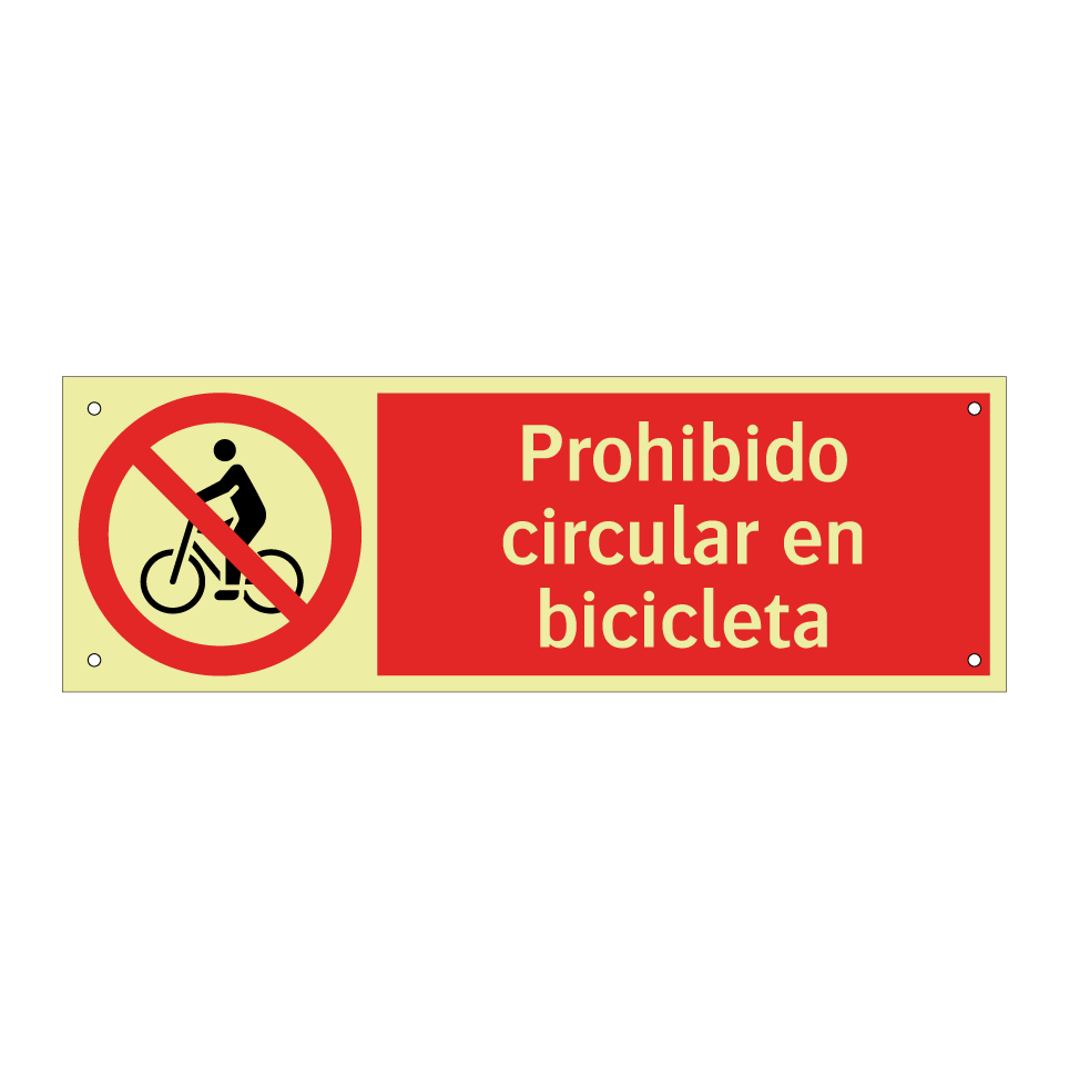 Prohibido circular en bicicleta