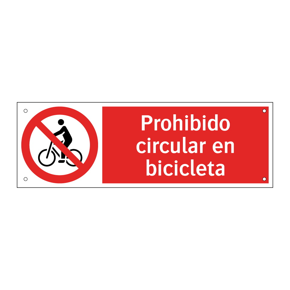 Prohibido circular en bicicleta