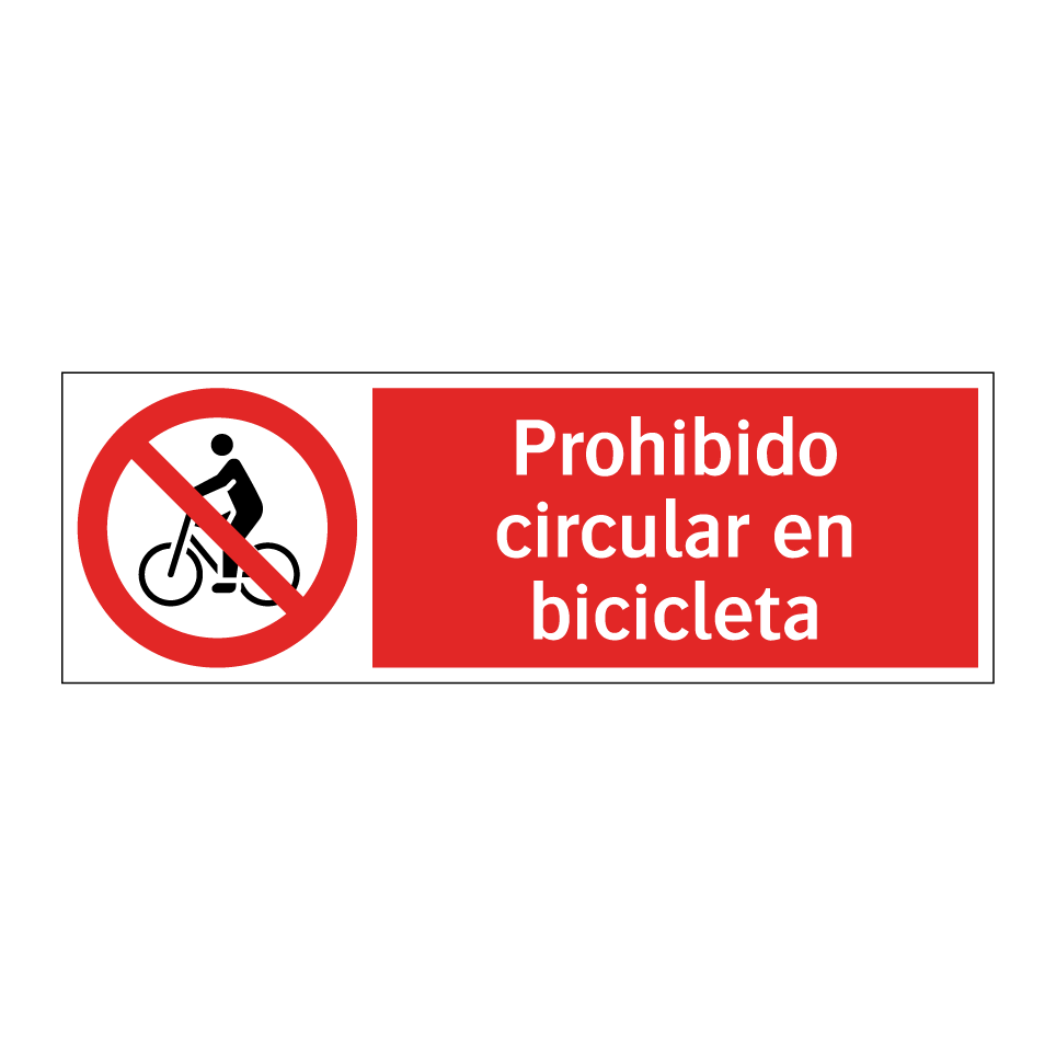 Prohibido circular en bicicleta