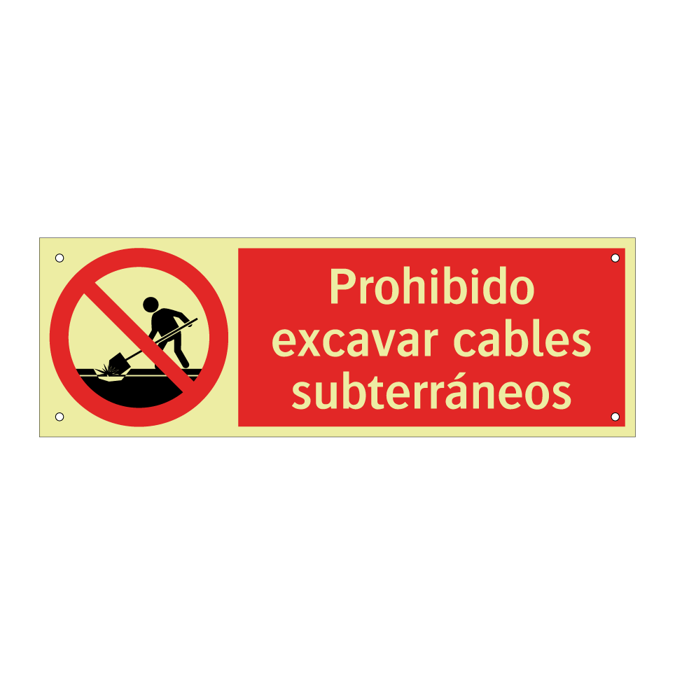 Prohibido excavar cables subterráneos