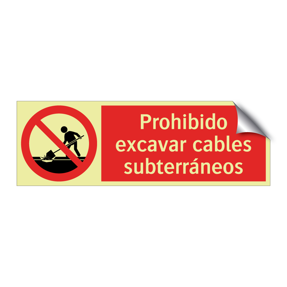 Prohibido excavar cables subterráneos