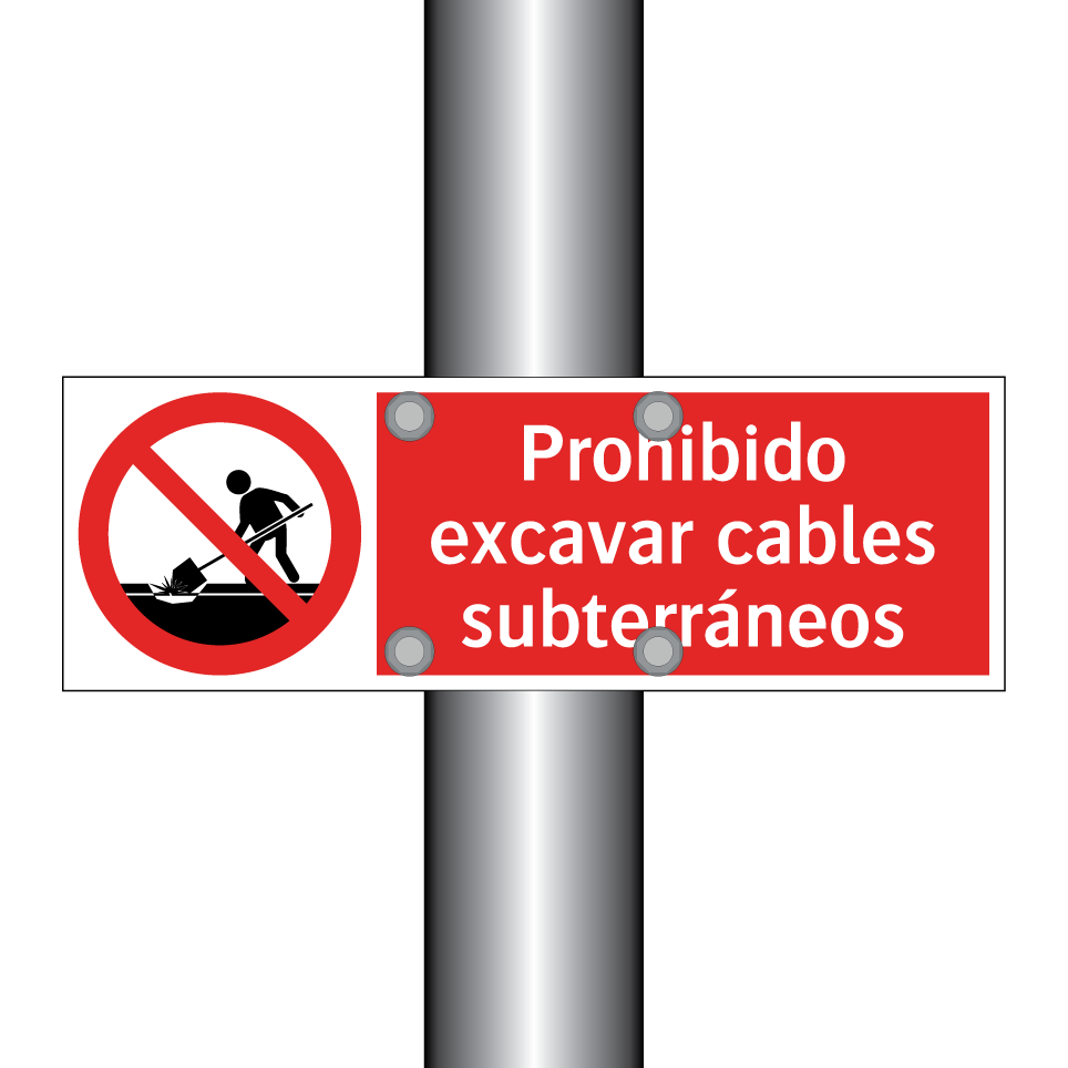 Prohibido excavar cables subterráneos