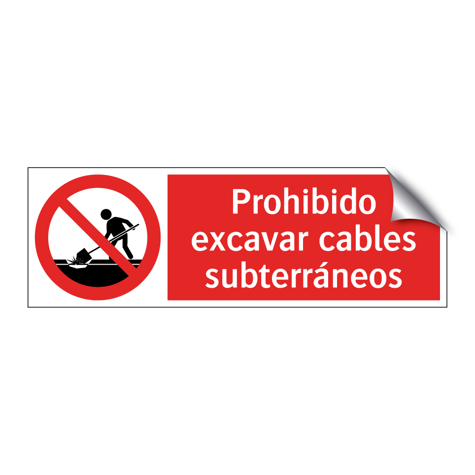 Prohibido excavar cables subterráneos