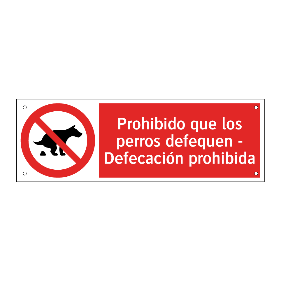 Prohibido que los perros defequen - Defecación prohibida