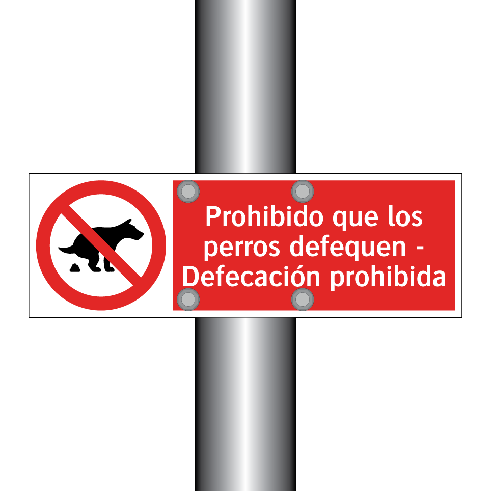Prohibido que los perros defequen - Defecación prohibida