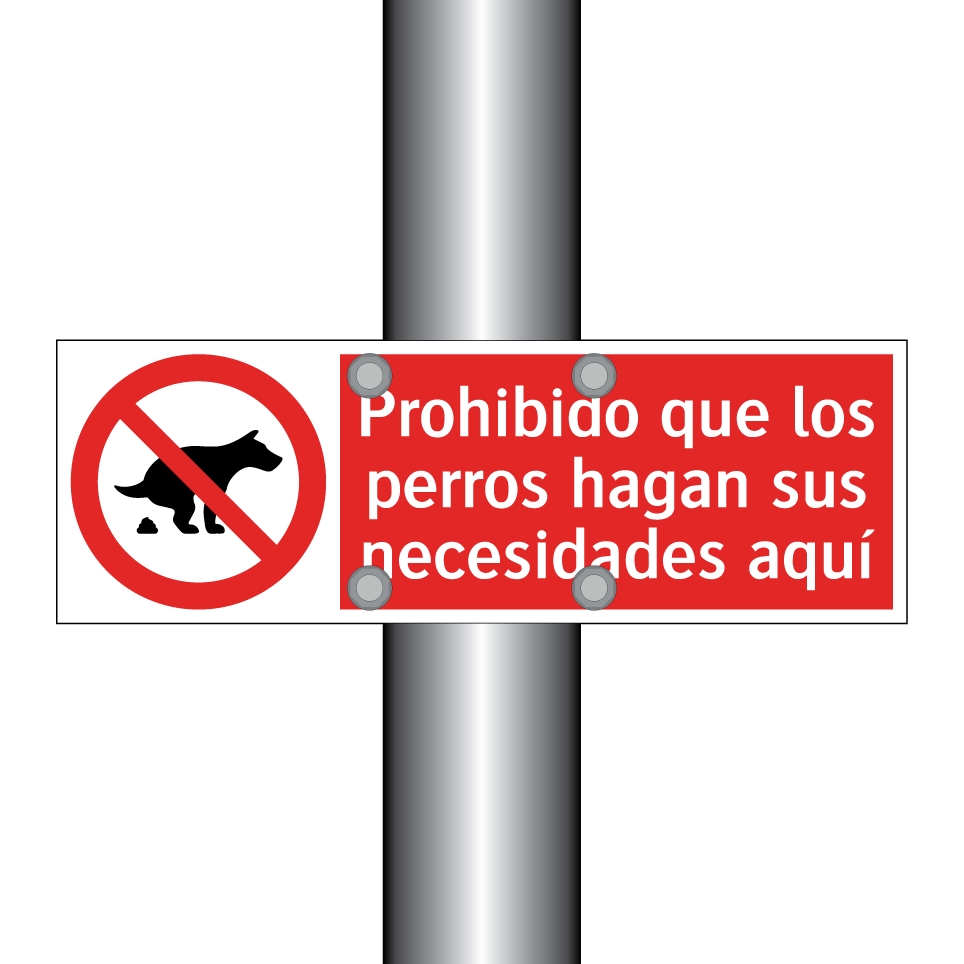 Prohibido que los perros hagan sus necesidades aquí