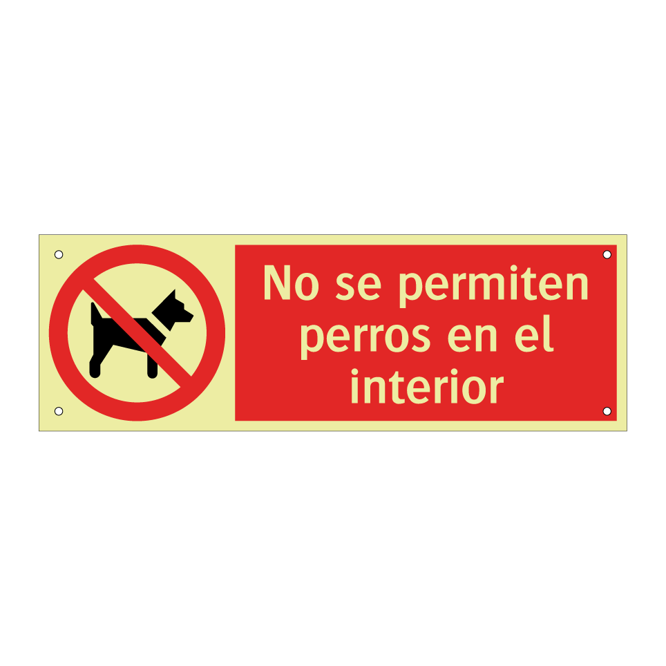No se permiten perros en el interior