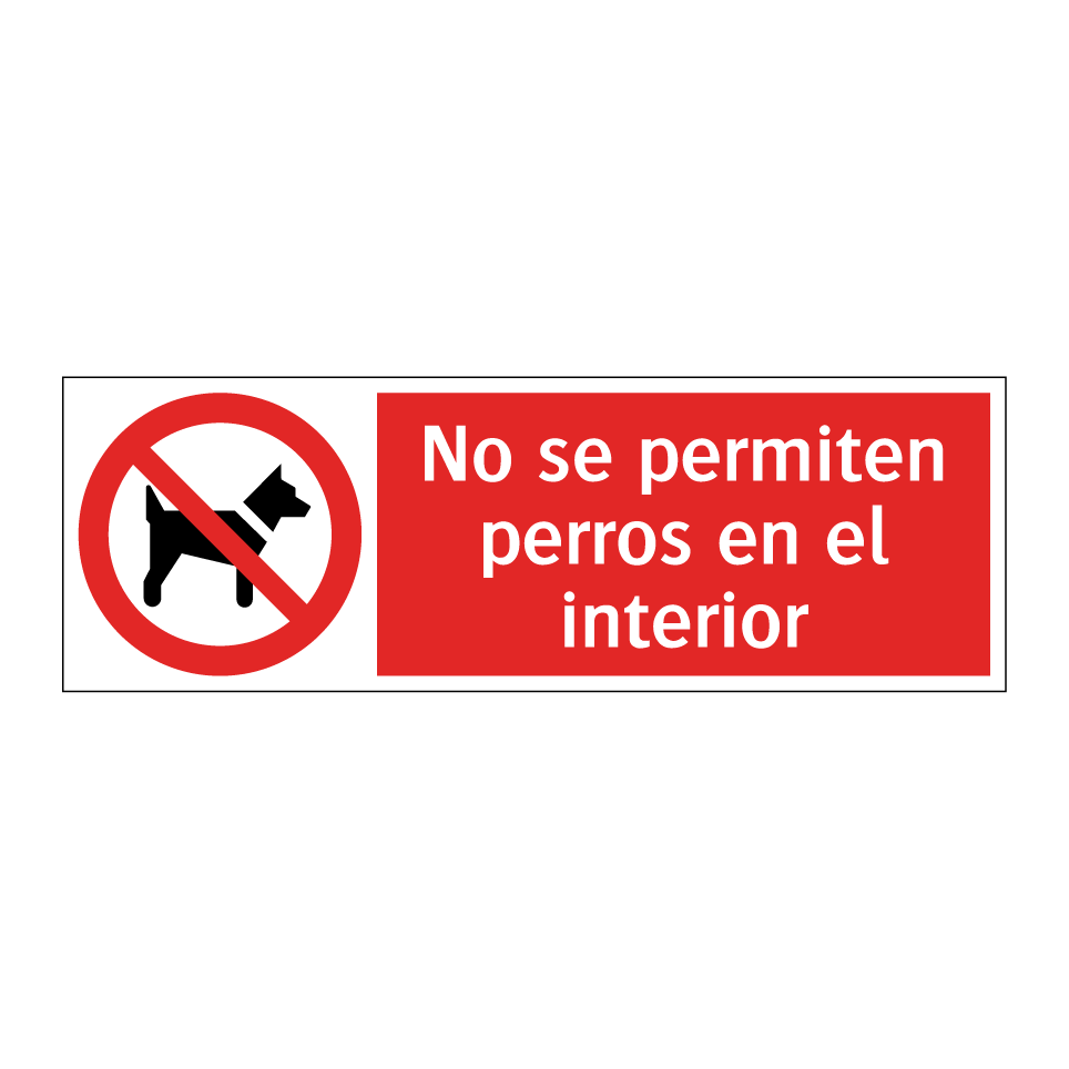 No se permiten perros en el interior