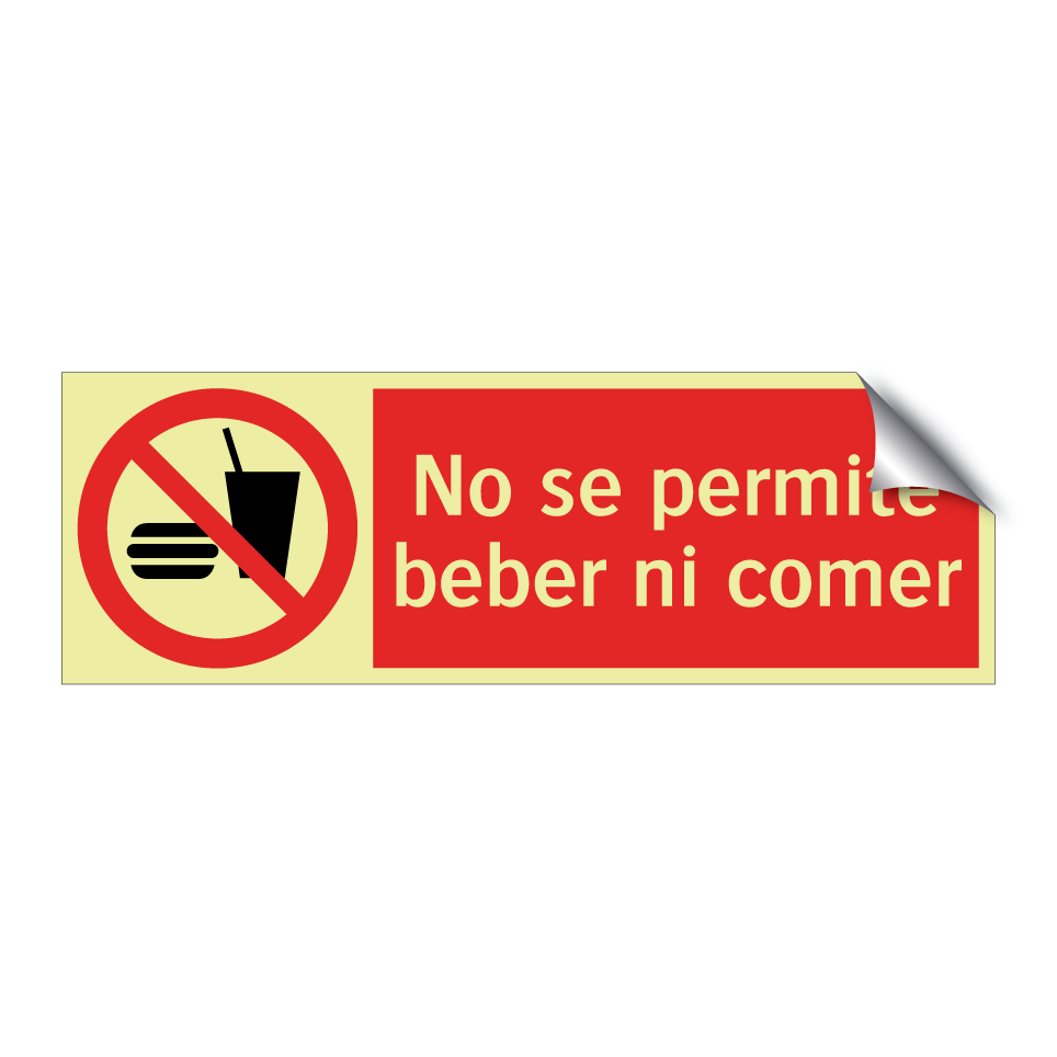 No se permite beber ni comer