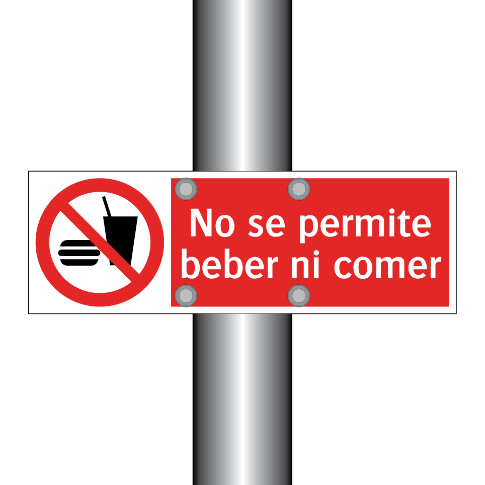 No se permite beber ni comer