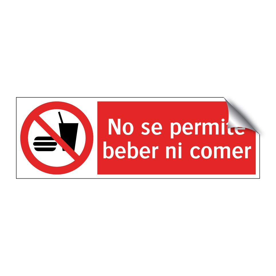 No se permite beber ni comer