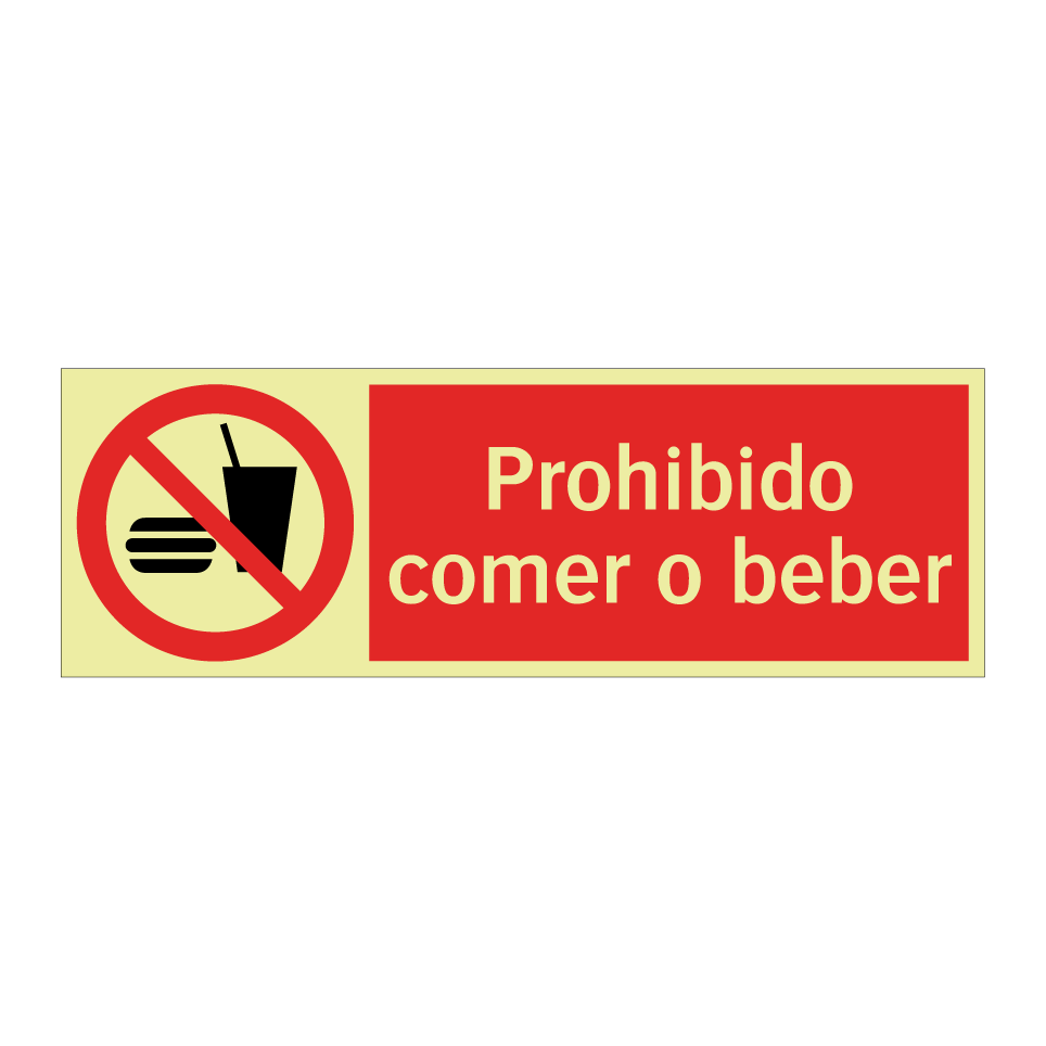 Prohibido comer o beber