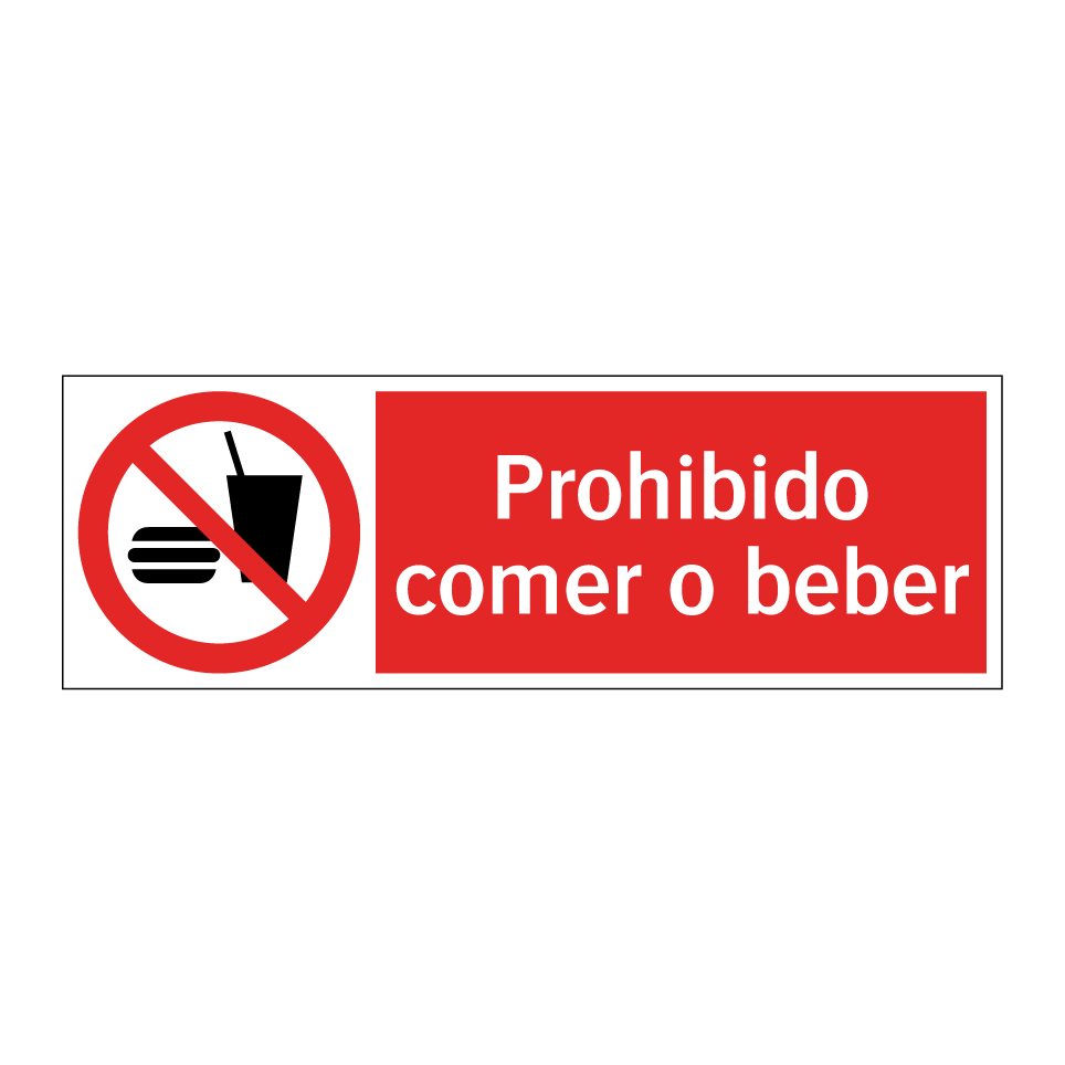 Prohibido comer o beber