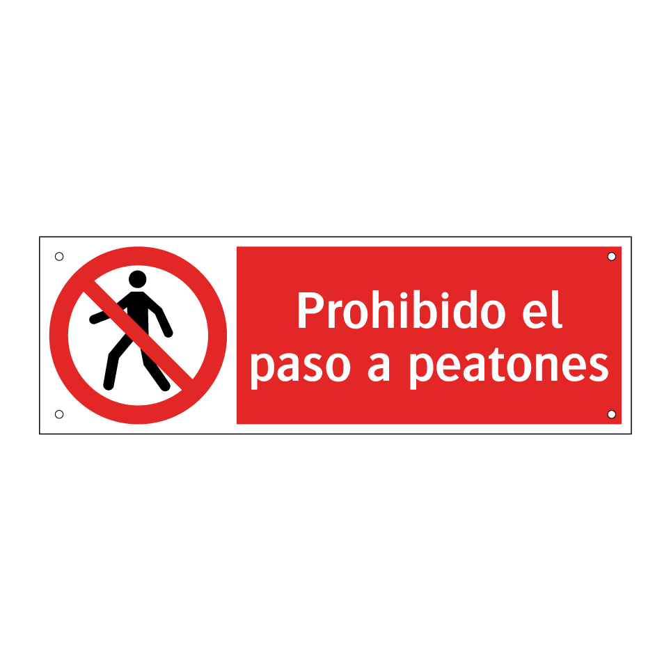 Prohibido el paso a peatones