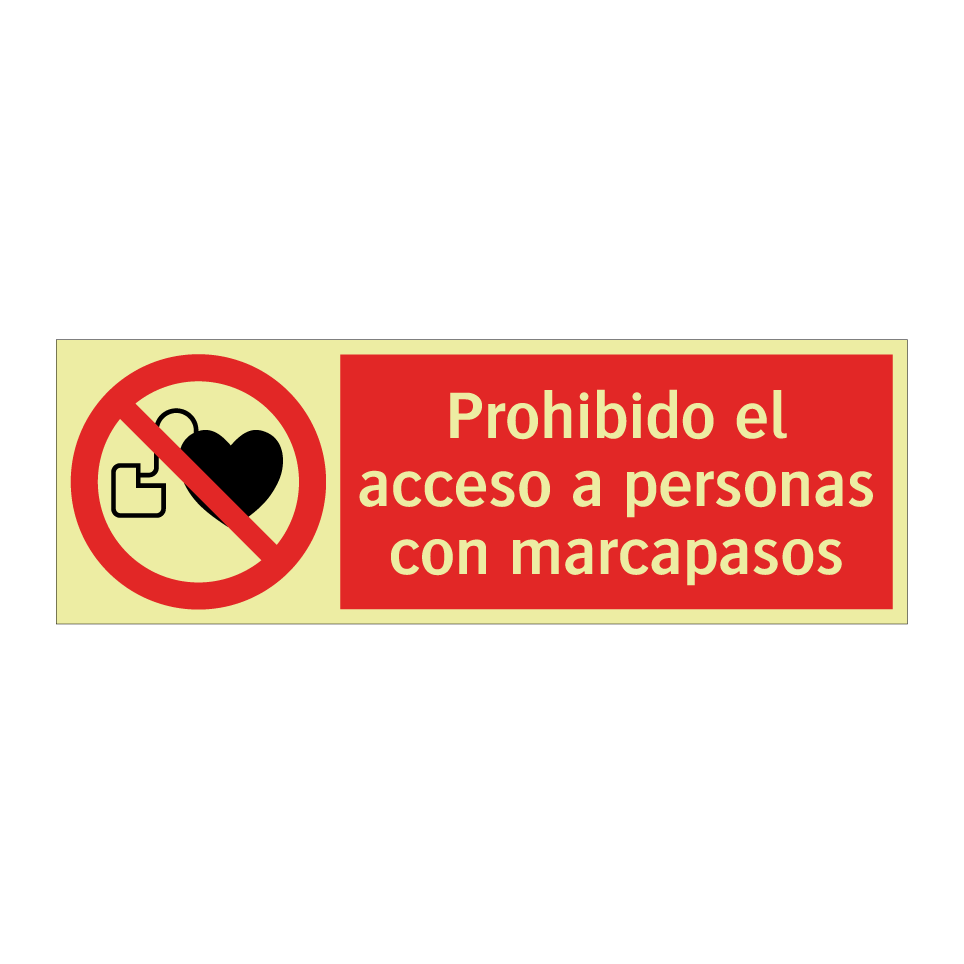 Prohibido el acceso a personas con marcapasos