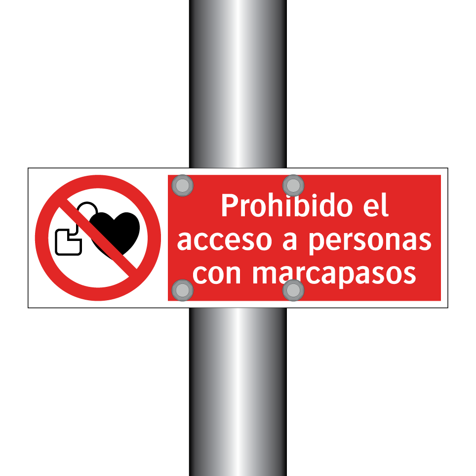 Prohibido el acceso a personas con marcapasos