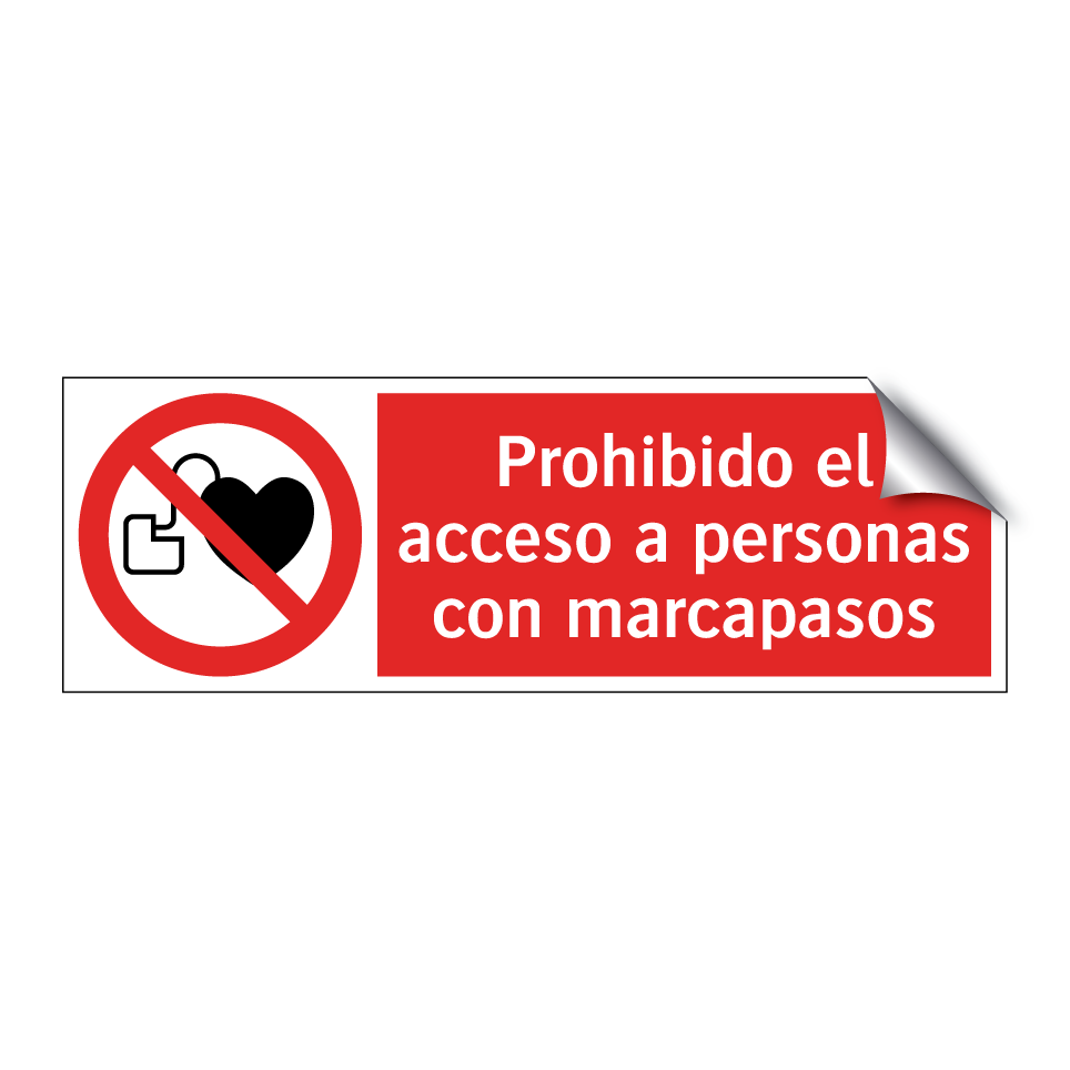 Prohibido el acceso a personas con marcapasos