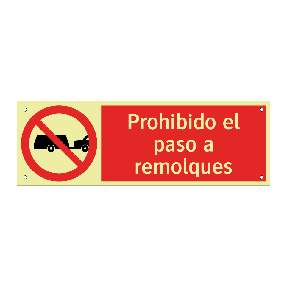 Prohibido el paso a remolques