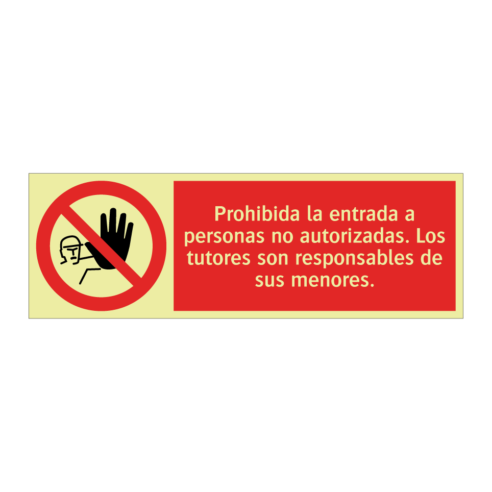 Prohibida la entrada a personas no autorizadas. Los tutores son responsables de sus menores.