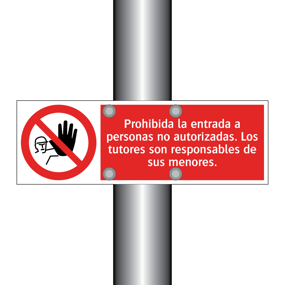 Prohibida la entrada a personas no autorizadas. Los tutores son responsables de sus menores.