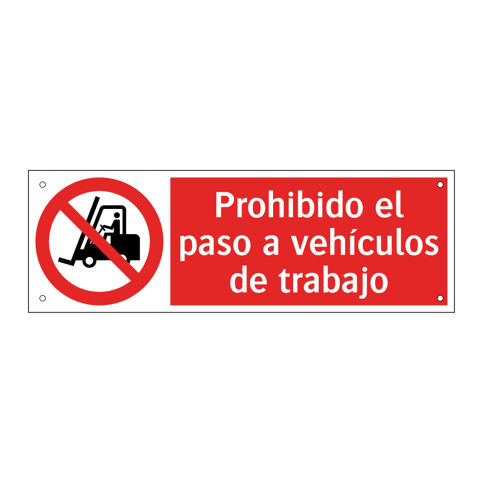 Prohibido el paso a vehículos de trabajo